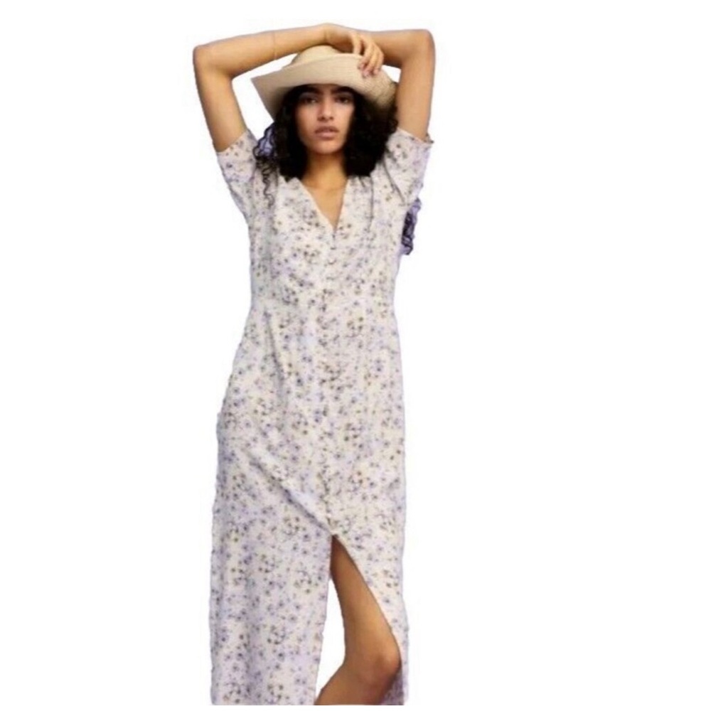 H&M light floral midi dress.